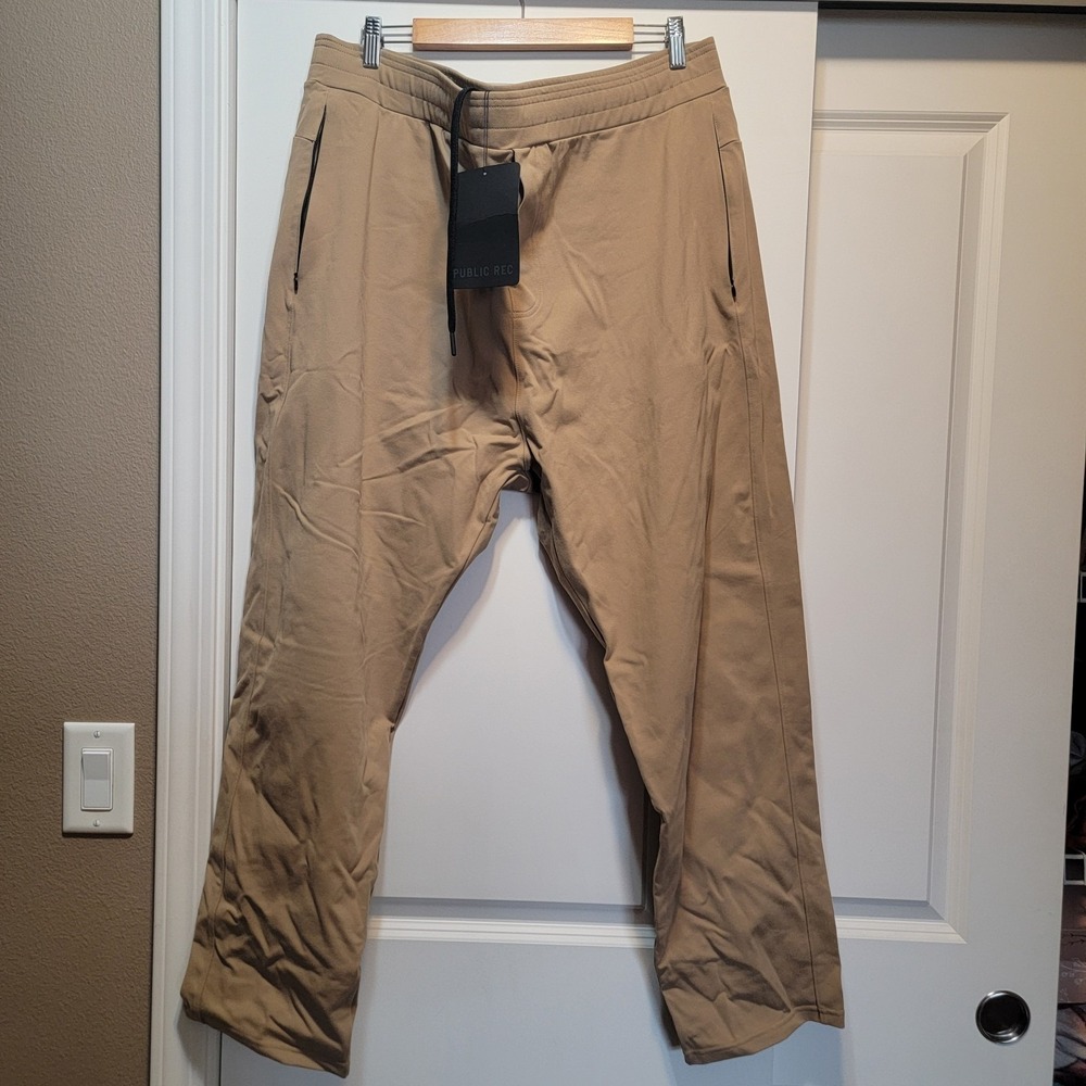 Public Rec All Day Every Day Pants 44x30 Khaki Tan Stretch Pull-On